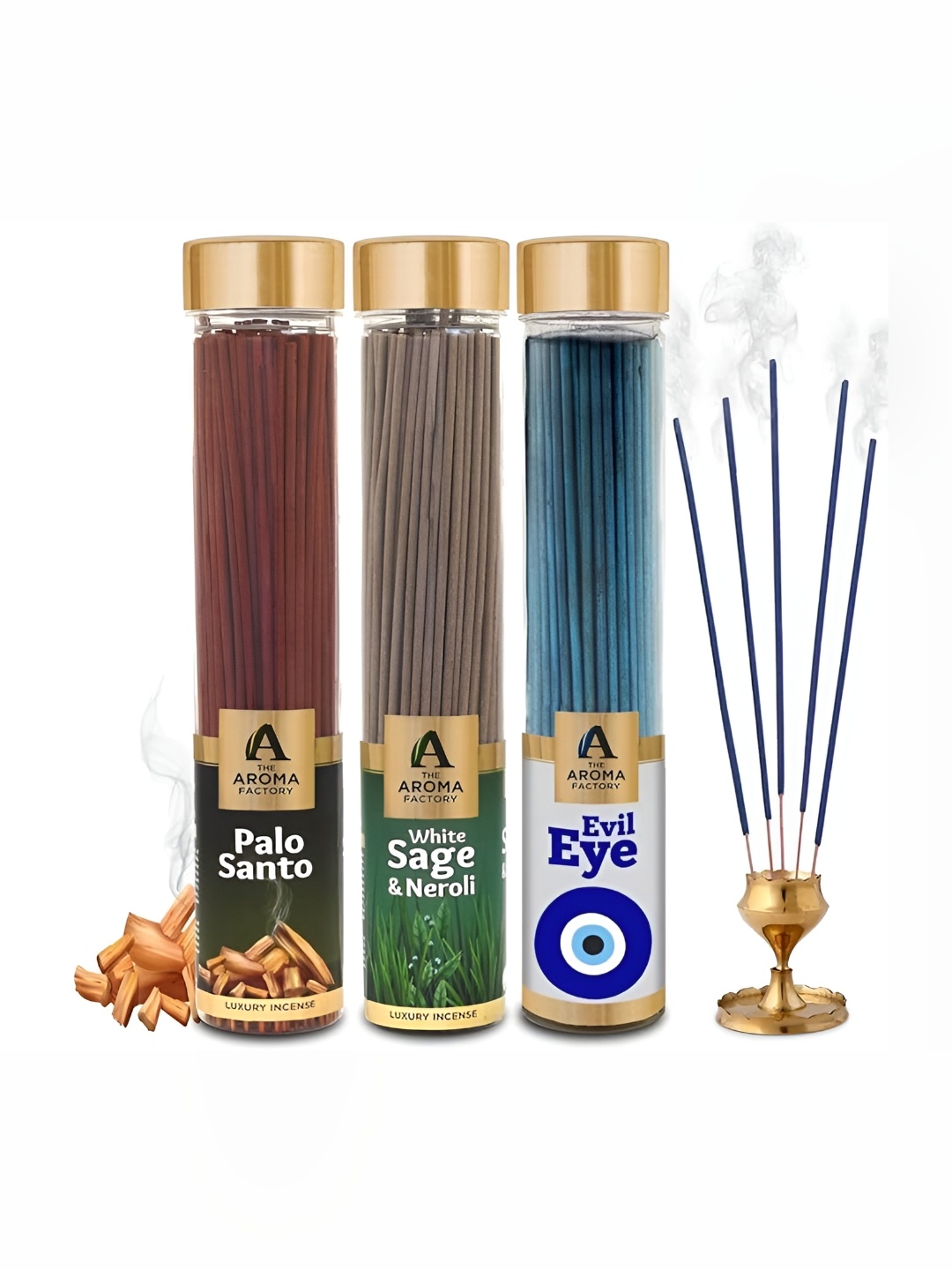 

The Aroma Factory Red & Blue 3 Pieces Wooden Incense Sticks