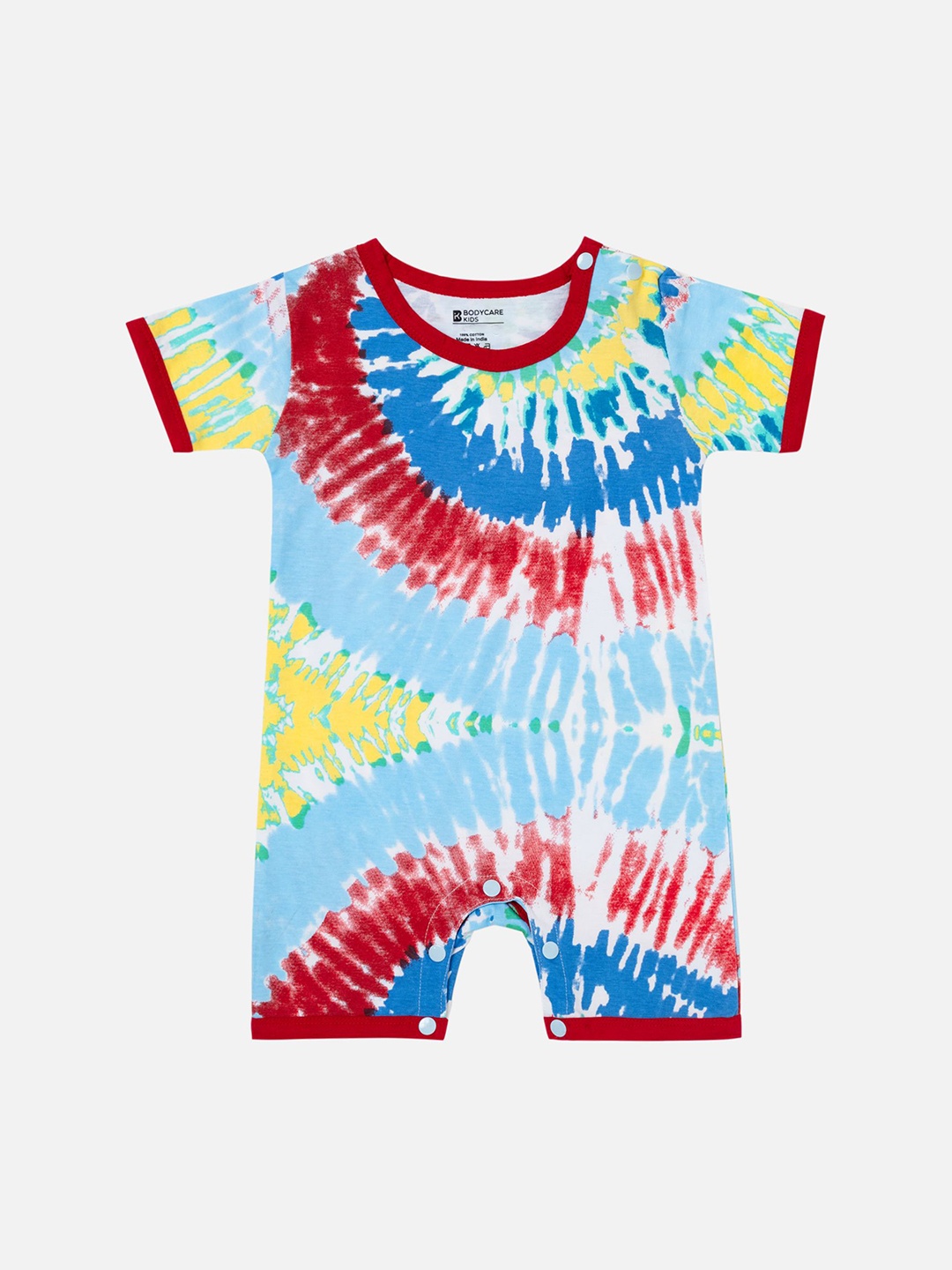 

Bodycare Kids Boys Abstract Printed Pure Cotton Romper, Blue