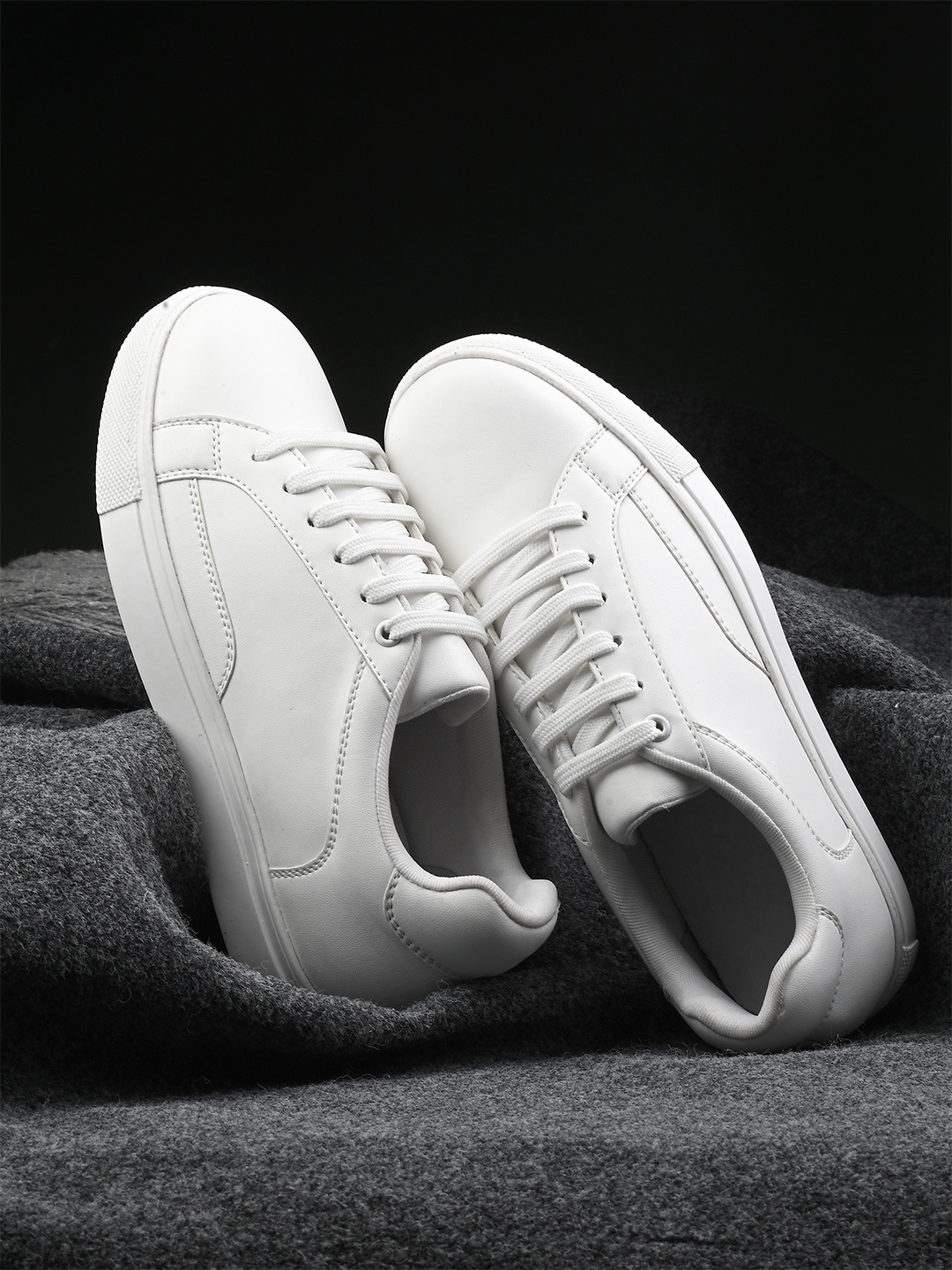

The Roadster Lifestyle Co. Women White Round Toe Sneakers