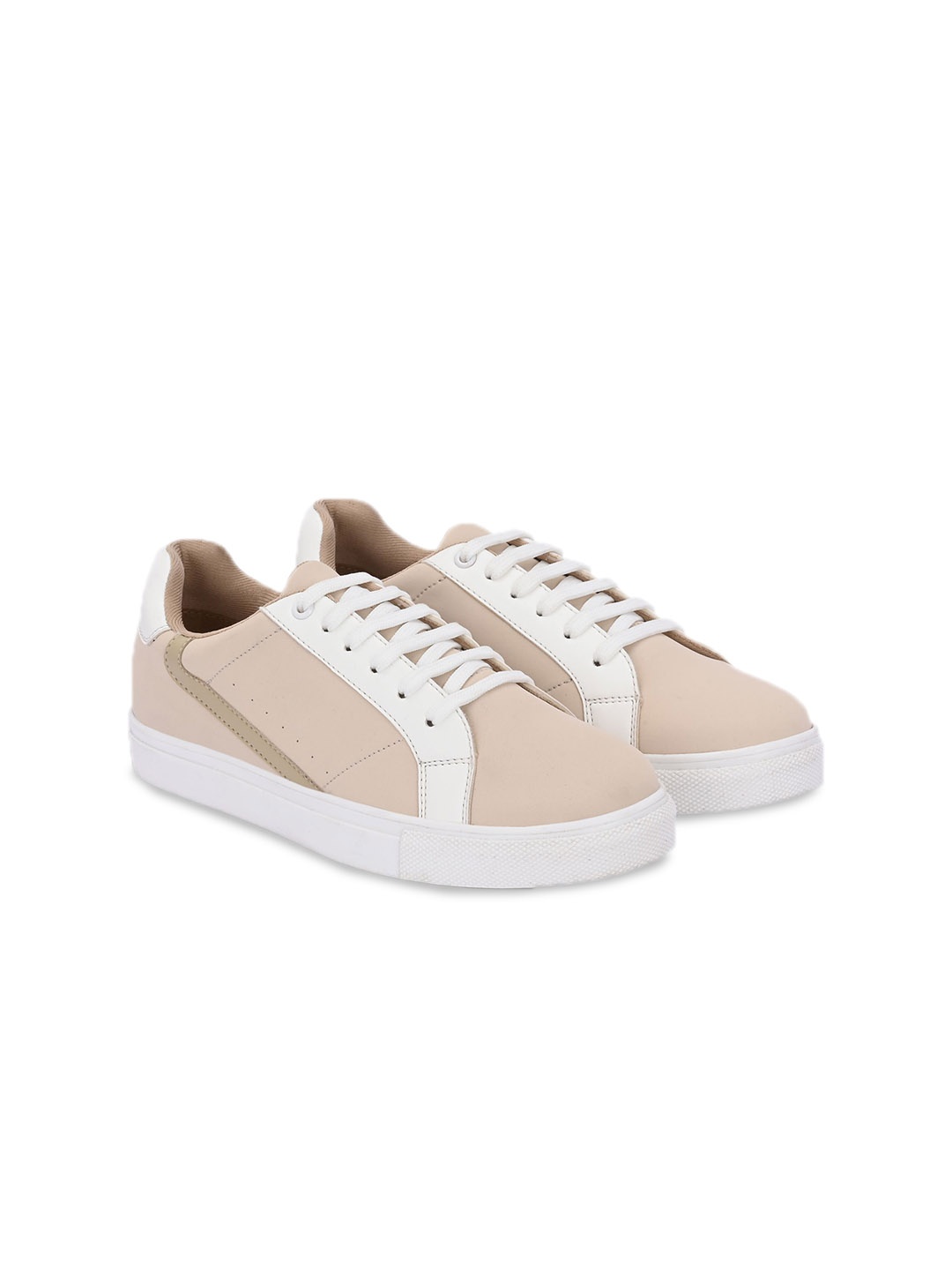 

The Roadster Lifestyle Co. Women Cream-Coloured Round Toe Sneakers