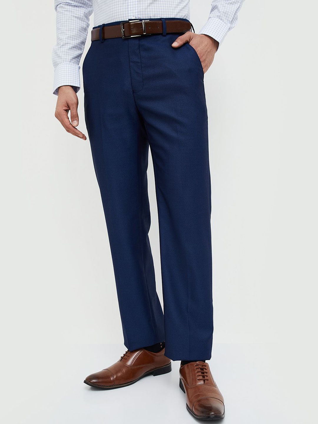 

CODE by Lifestyle Solid Men Trousers, Blue