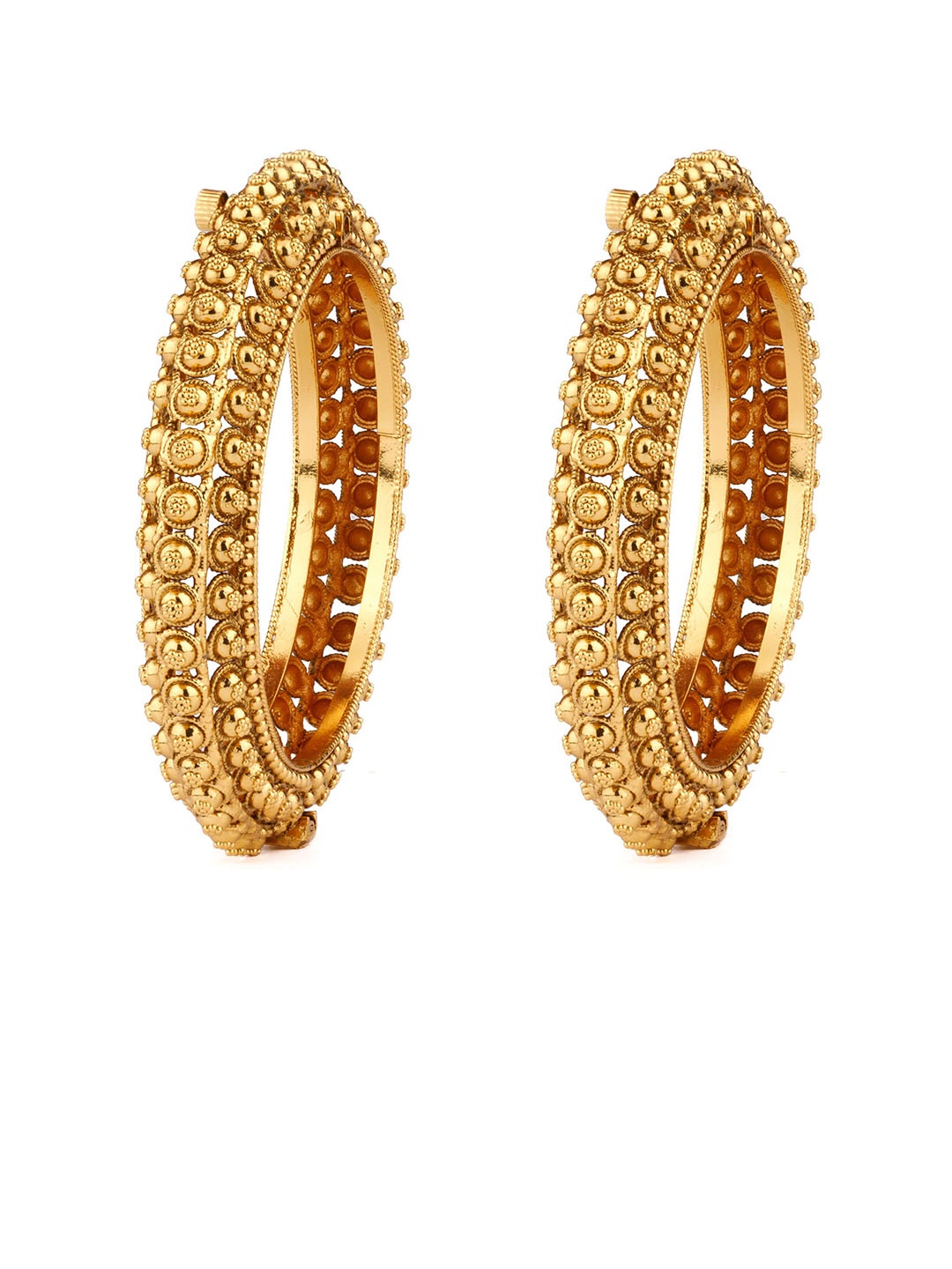 

vivinia BY VIDHI MEHRA MEHRA Set of 2 Gold-Plated Screw Openable Temple Bangles