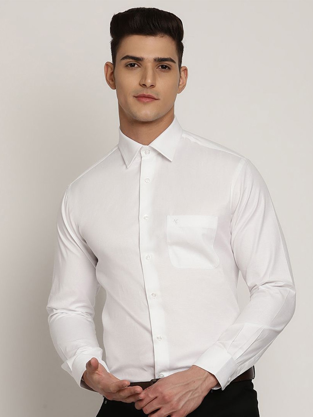 

Cantabil Spread Collar Formal Shirt, White