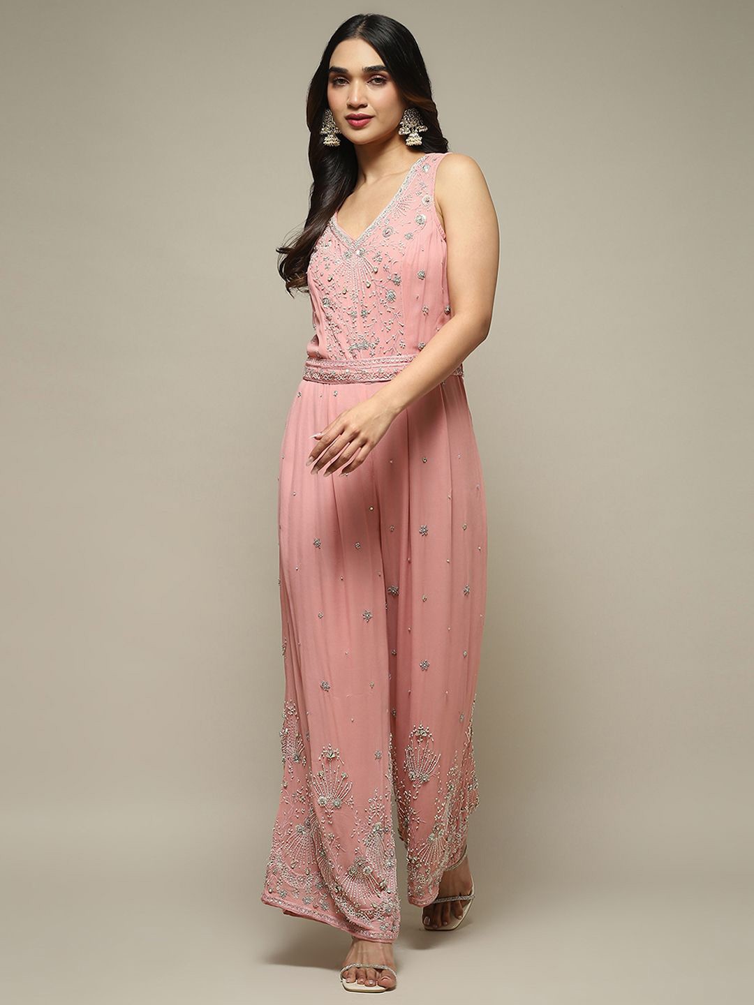 

Biba Basic Jumpsuit with Embroidered, Pink