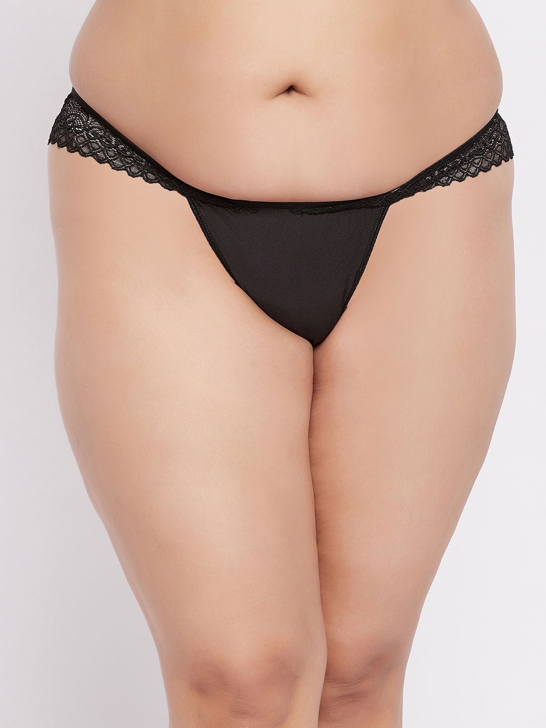 

Curves By ZeroKaata Laced Thongs Briefs CZBLKPTY05050RE, Black