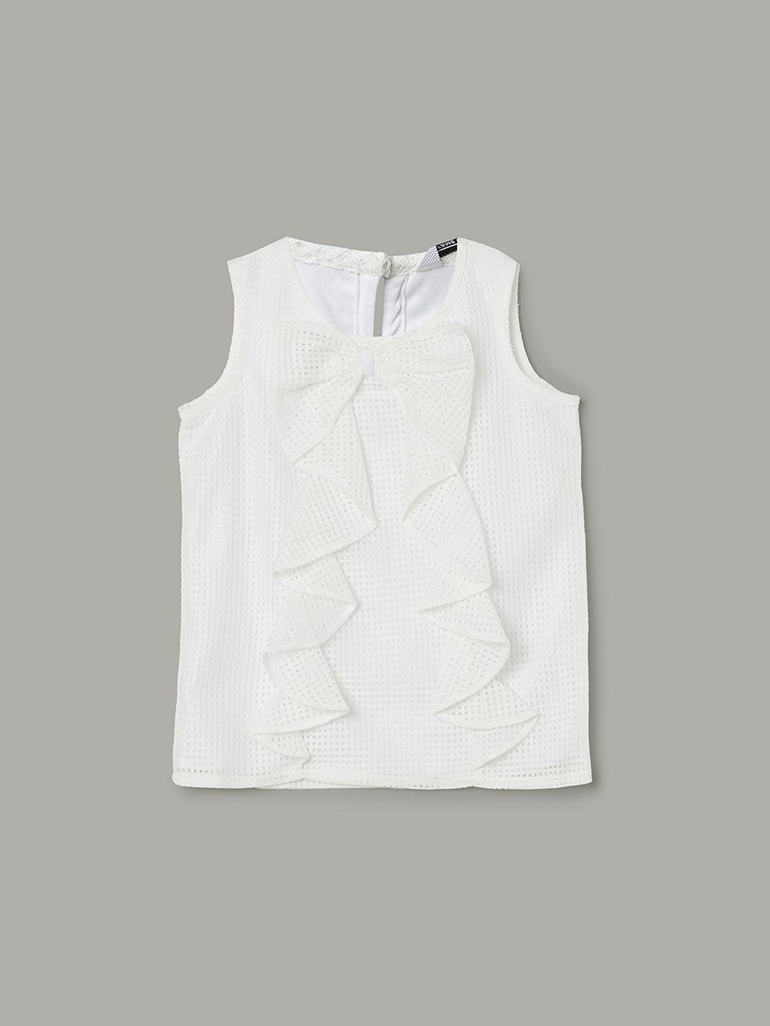 

Fame Forever by Lifestyle Girls Self Design Sleeveless Top, White