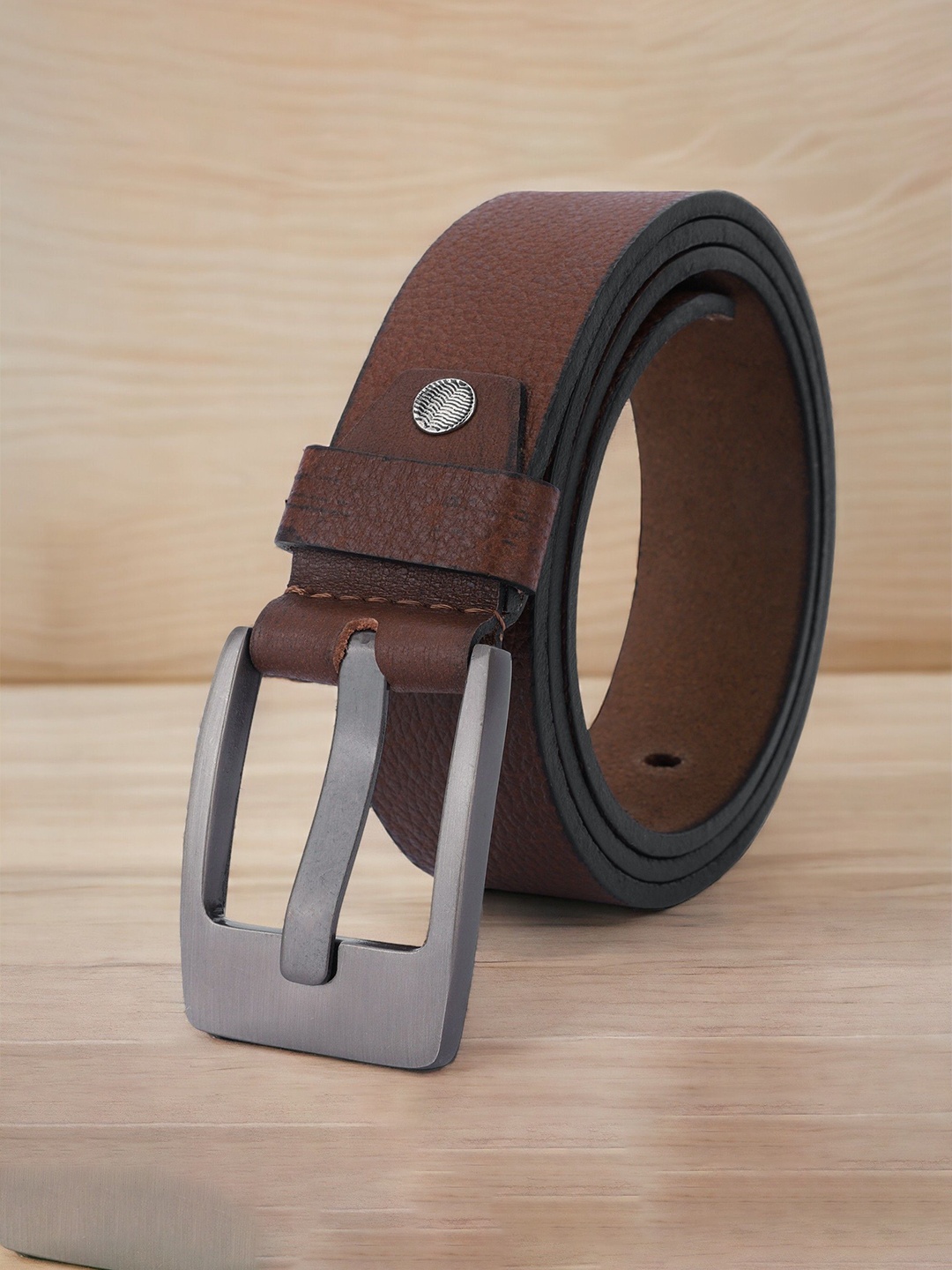 

Kastner Men Textured Genuine Leather Belt, Brown