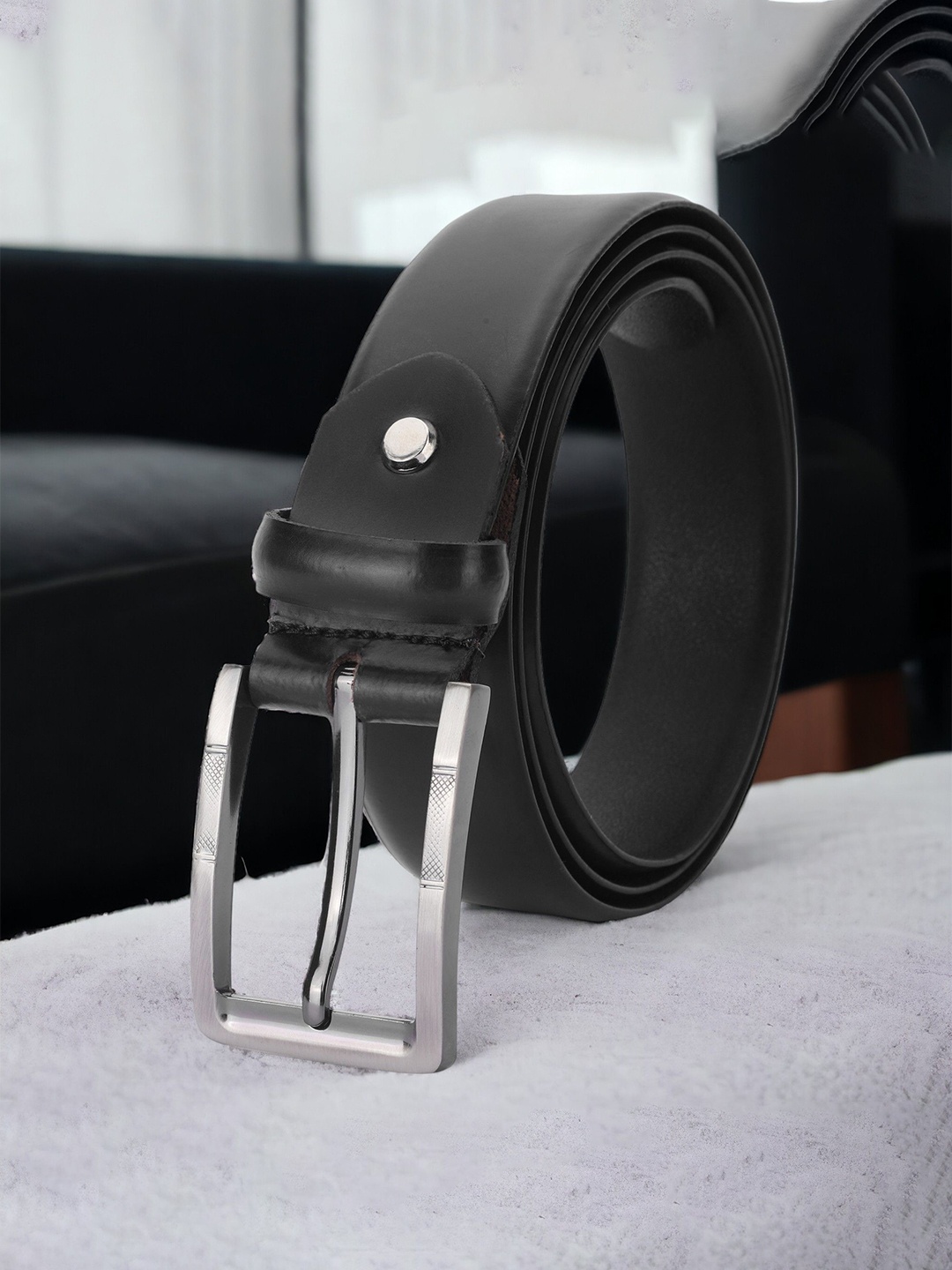 

Kastner Men Leather Formal Belt, Black