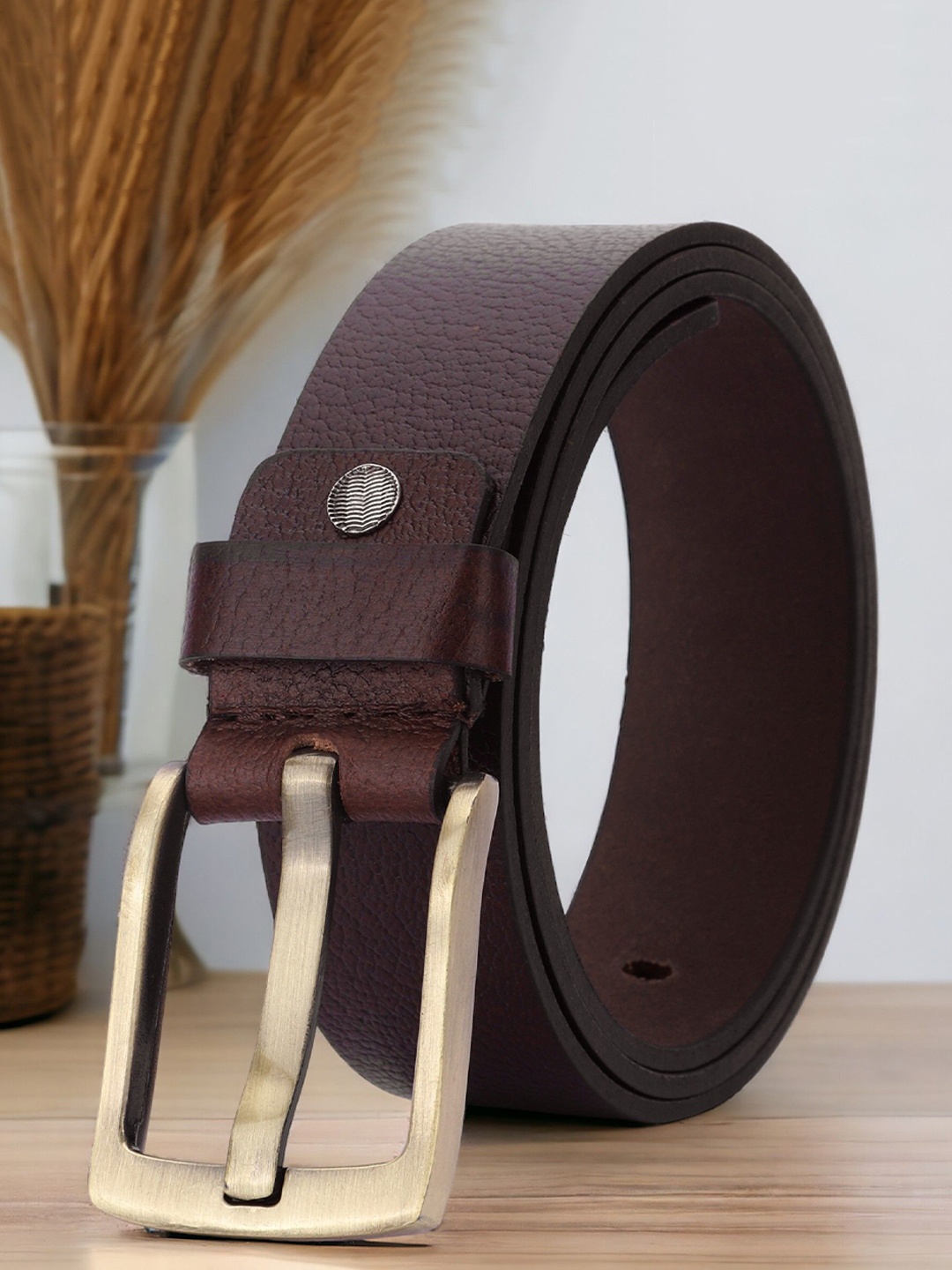 

Kastner Men Leather Solid Belt, Brown