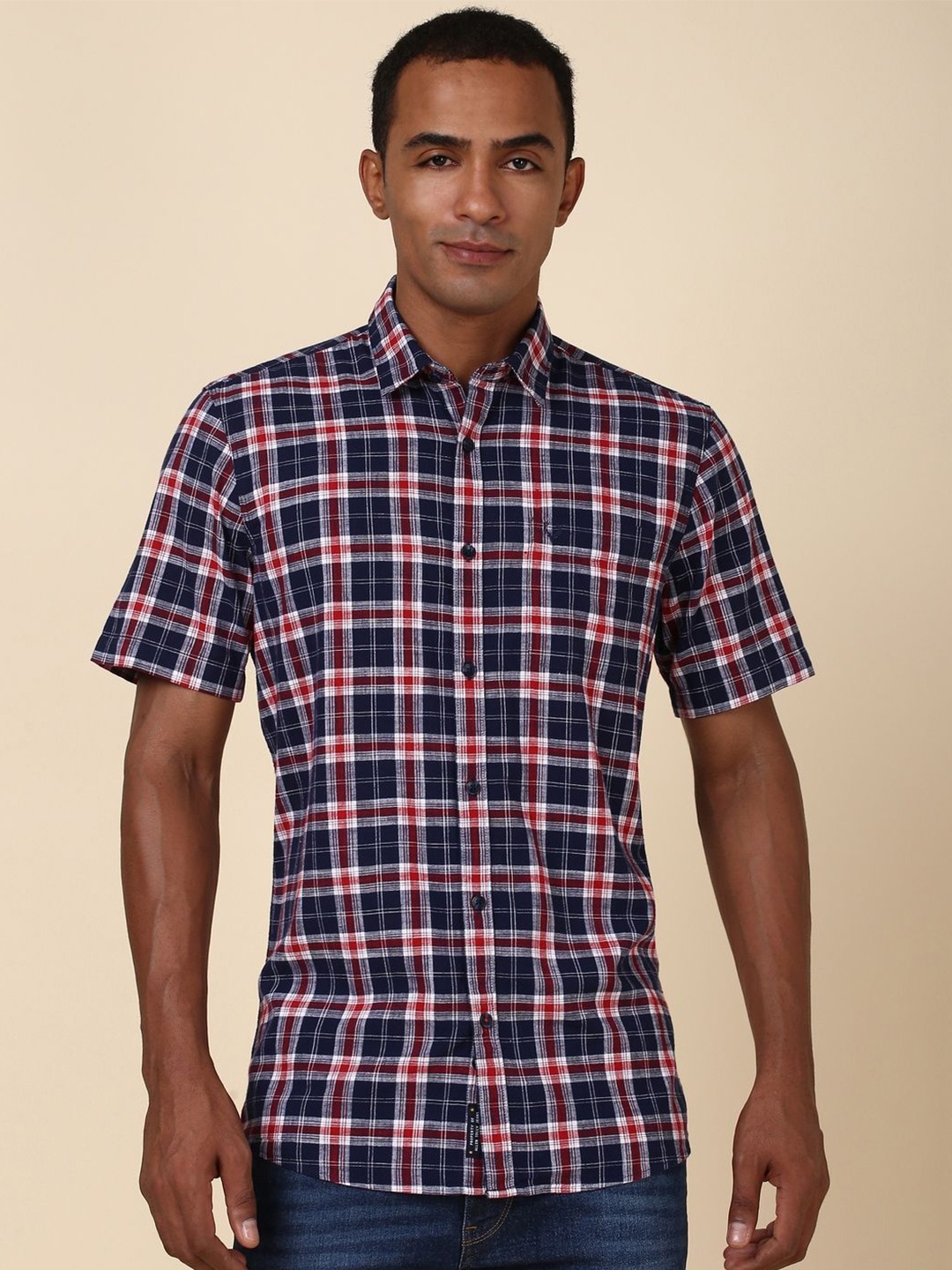 

Allen Solly Tartan Checked Cotton Casual Shirt, Navy blue