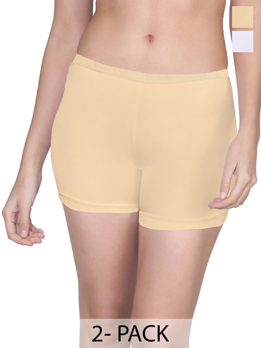 

DChica Girls Pack Of 2 Boy Shorts Briefs, White