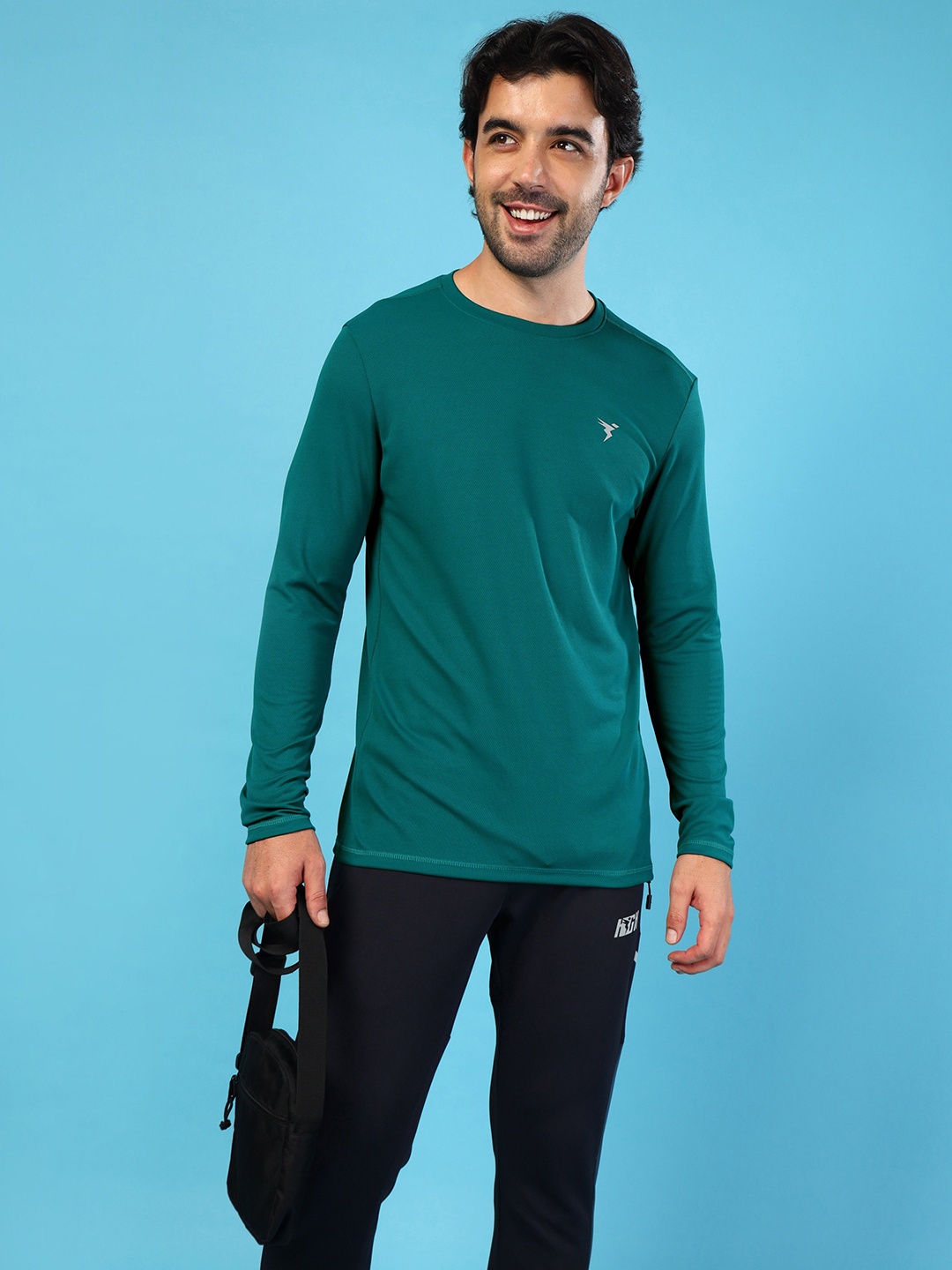 

Technosport Round Neck Techno Cool+ UPF50 Slim Fit Sports T-shirt, Green