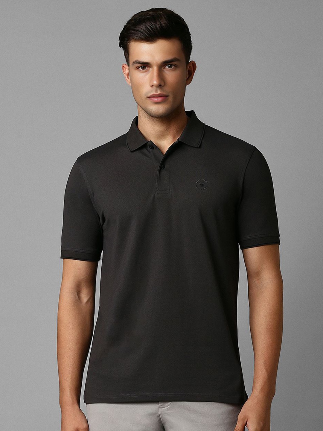 

Louis Philippe Polo Collar Cotton T-shirt, Black