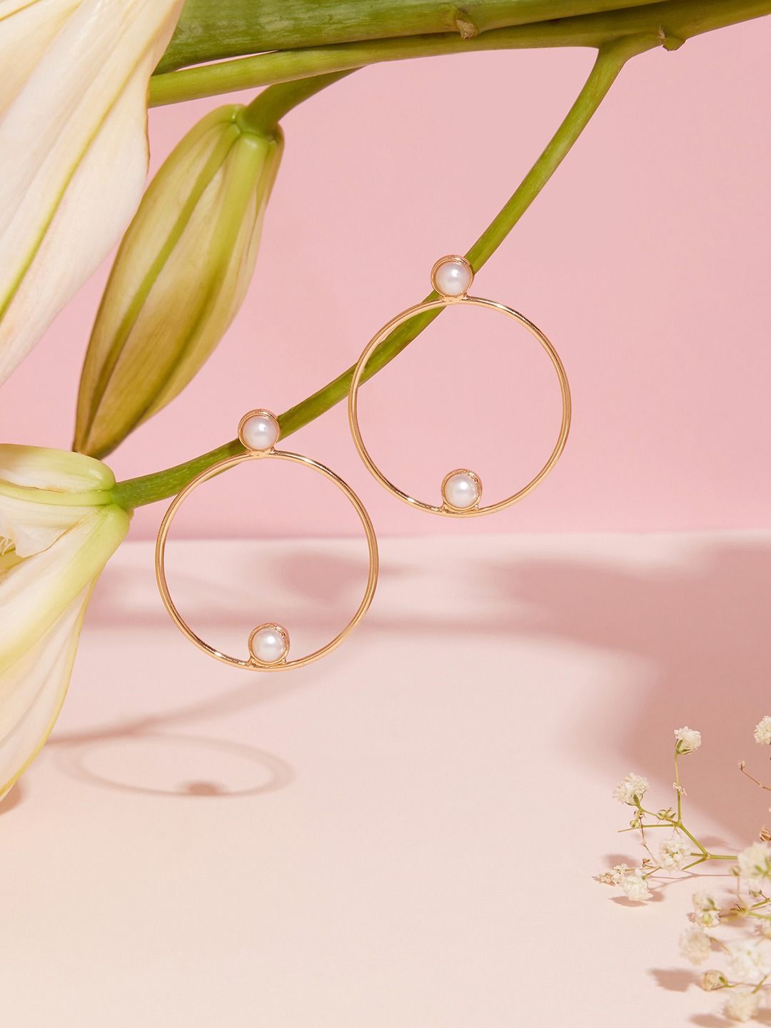 

AMI Contemporary Hoop Earrings, Gold