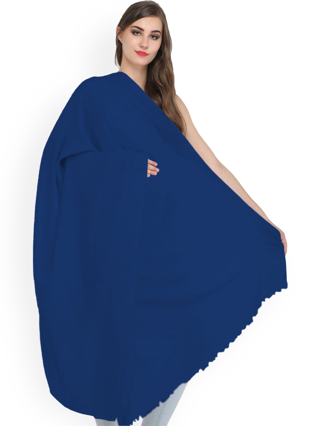 

Exotic India Pure Pashmina Woollen Shawl, Blue