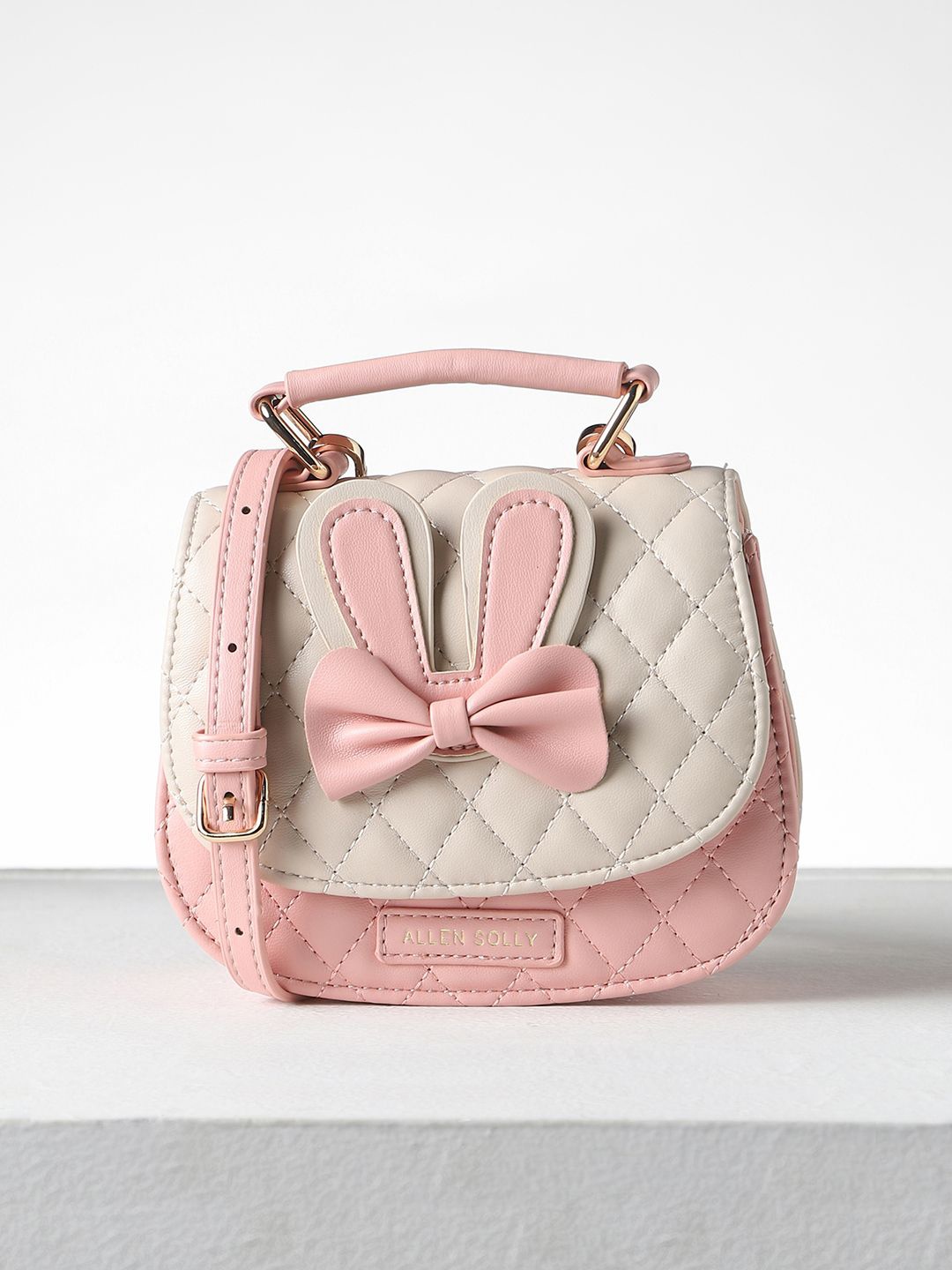 

Allen Solly Junior Girls Structured Sling Bag with Quilted, White