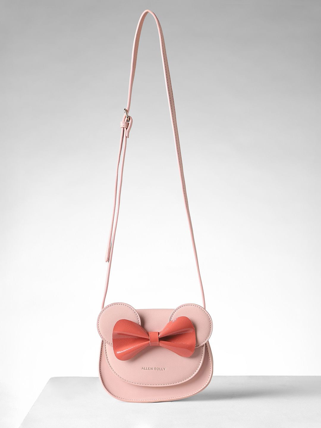 

Allen Solly Junior Structured Sling Bag With Bow Detail, Pink