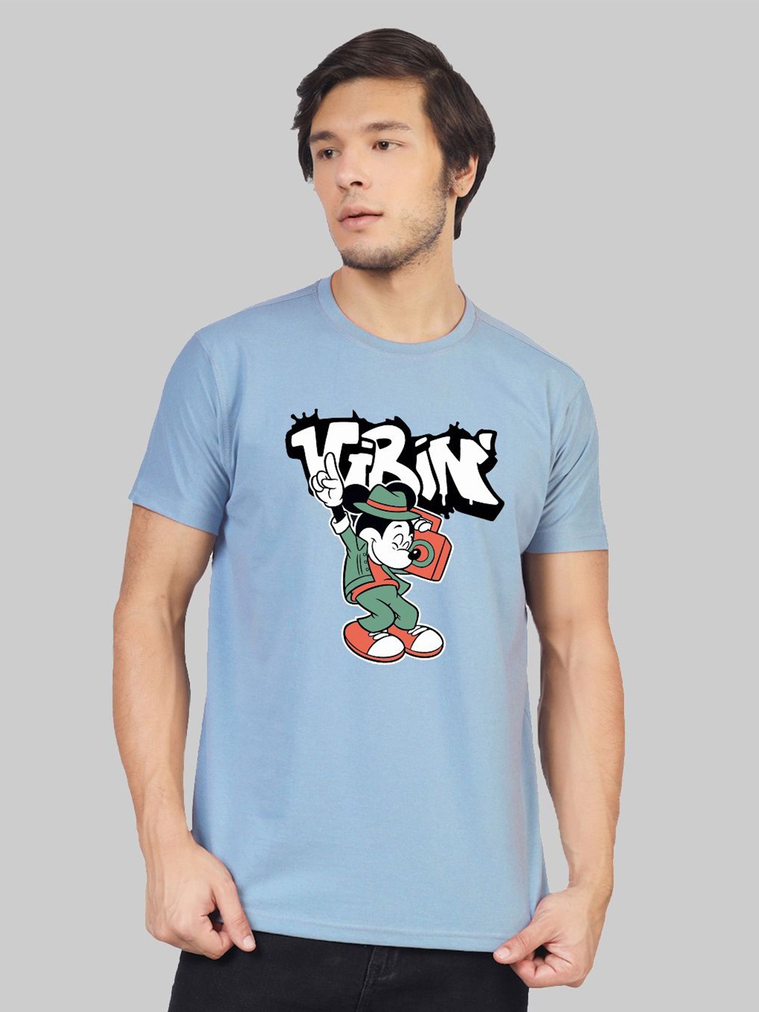 

Greylongg Yorksteadd 2076 Humour and Comic Printed T-shirt, Blue