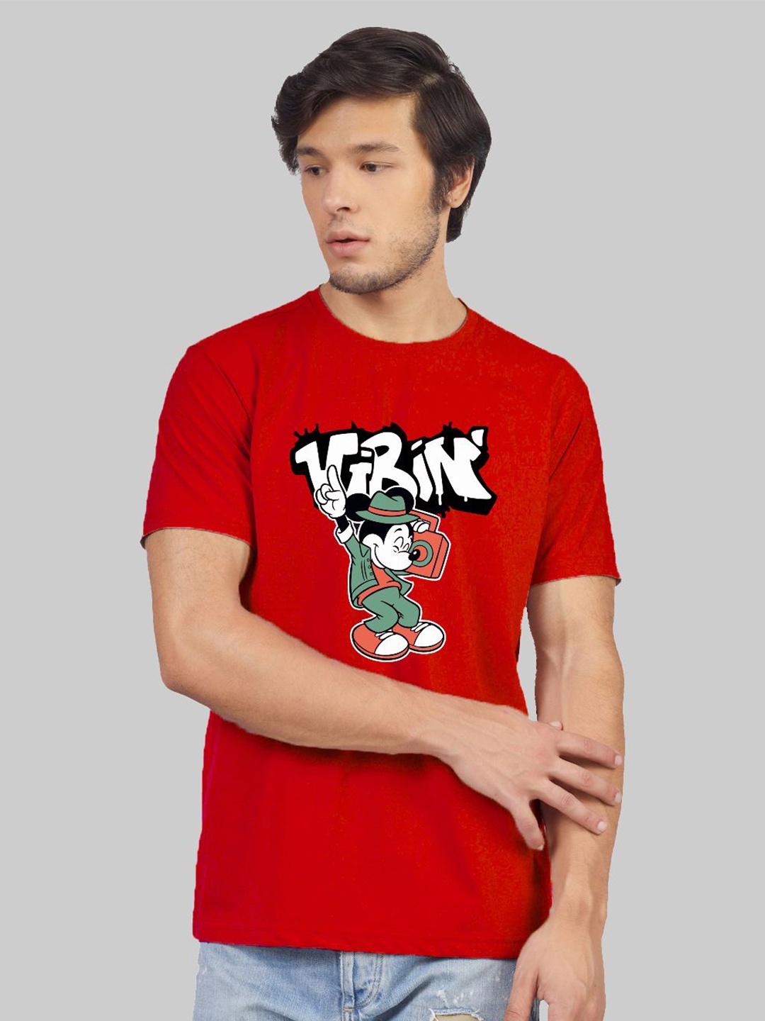 

Greylongg Yorksteadd 2076 Graphic Printed T-shirt, Red