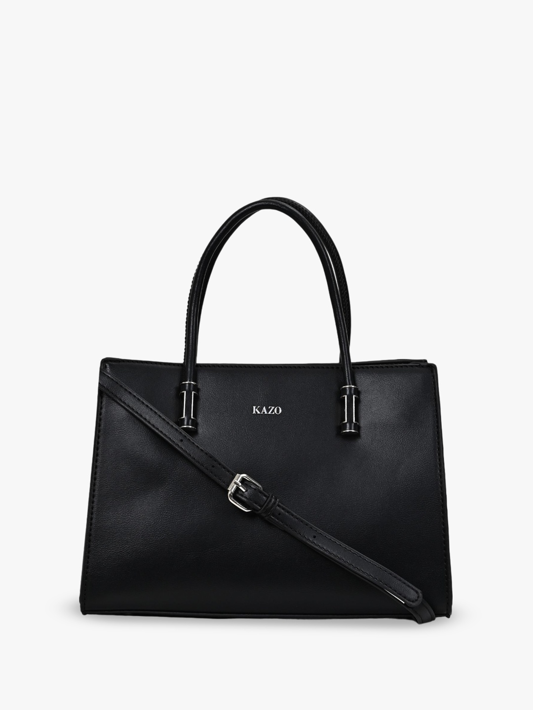 

Kazo Oversized Textured Shoulder Bag, Black