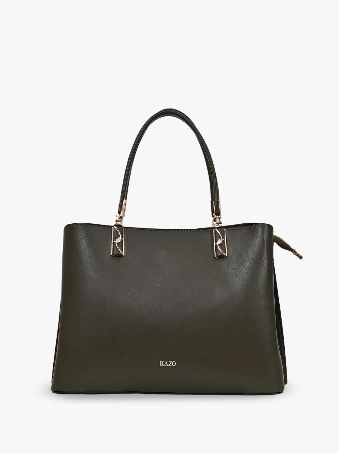 

Kazo Structured Synthetic Leather Handheld Bag, Olive