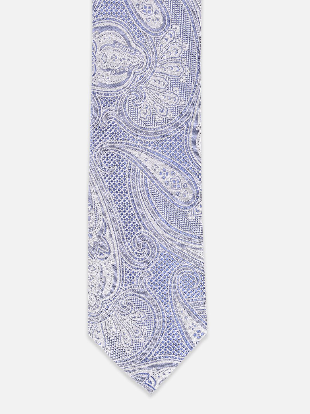 

Peter England Men Embroidered Skinny Tie, Blue