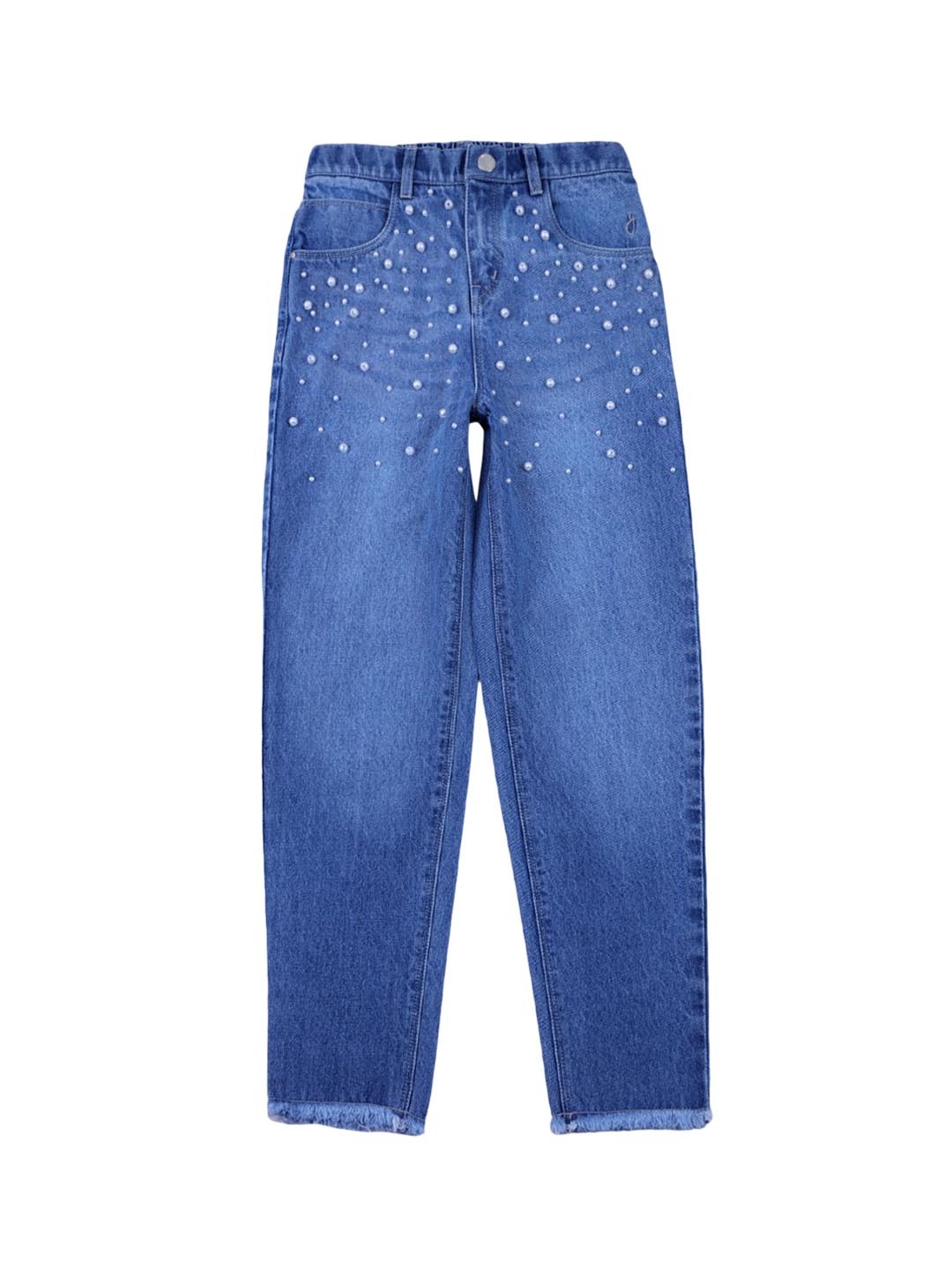 

Gini and Jony Girls Relaxed Fit Clean Look Light Fade Cotton Jeans, Blue