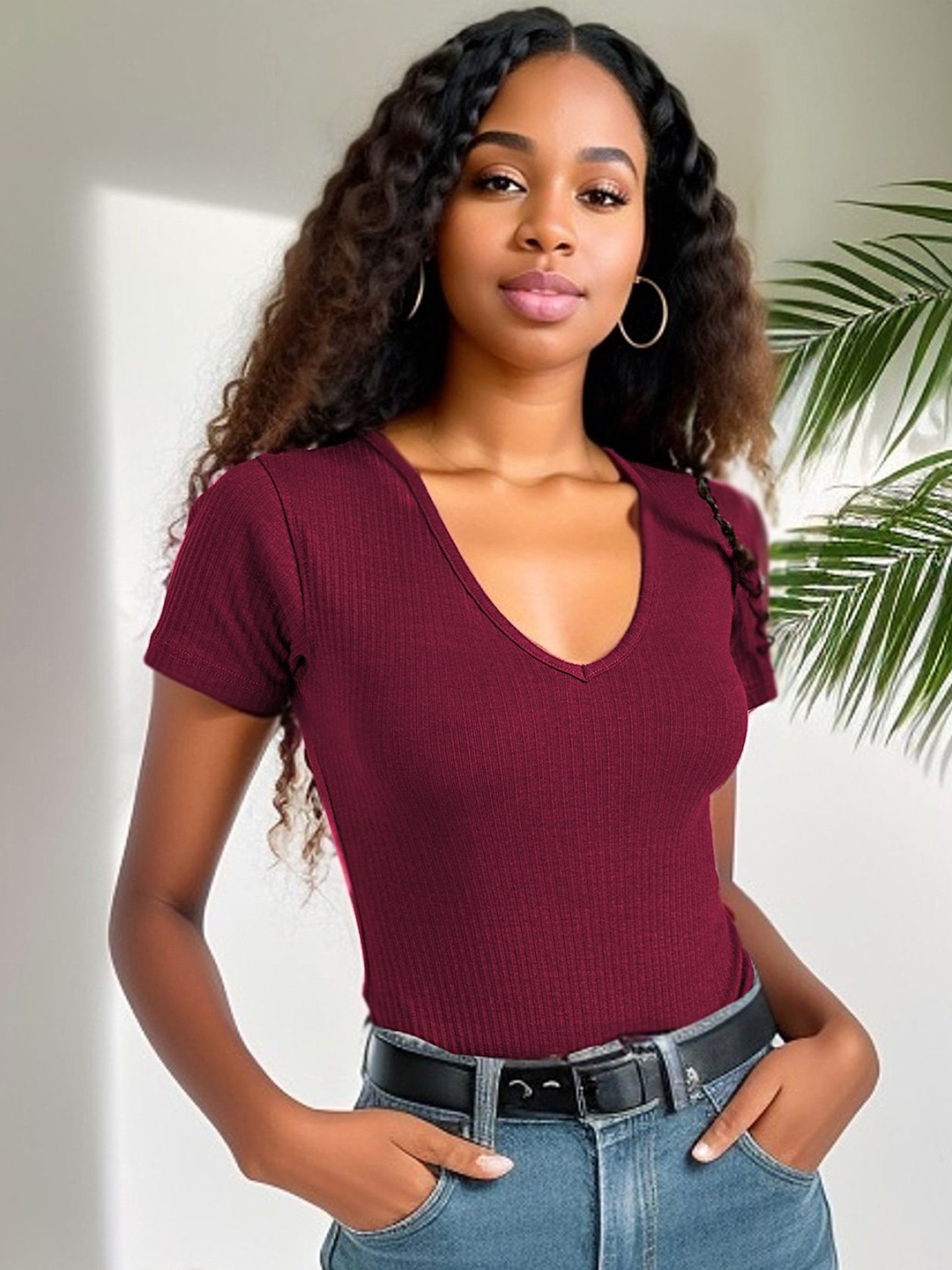 

LULU & SKY Top, Burgundy