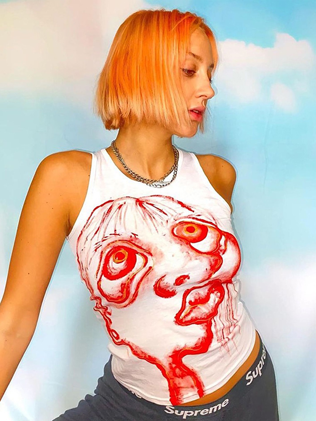 

LULU & SKY Print Top, White