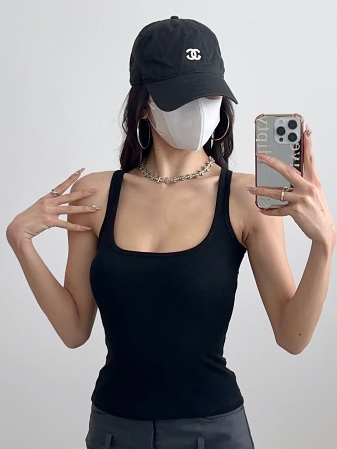 

LULU & SKY Scoop Neck Sleeveless Tank Top, Black