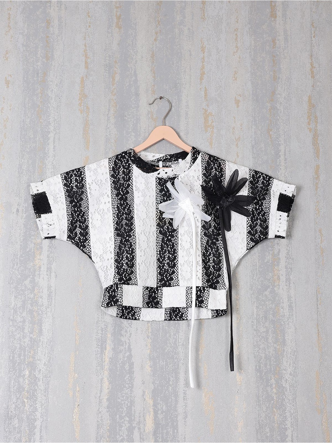 

CHUNMUN Print Top, Black