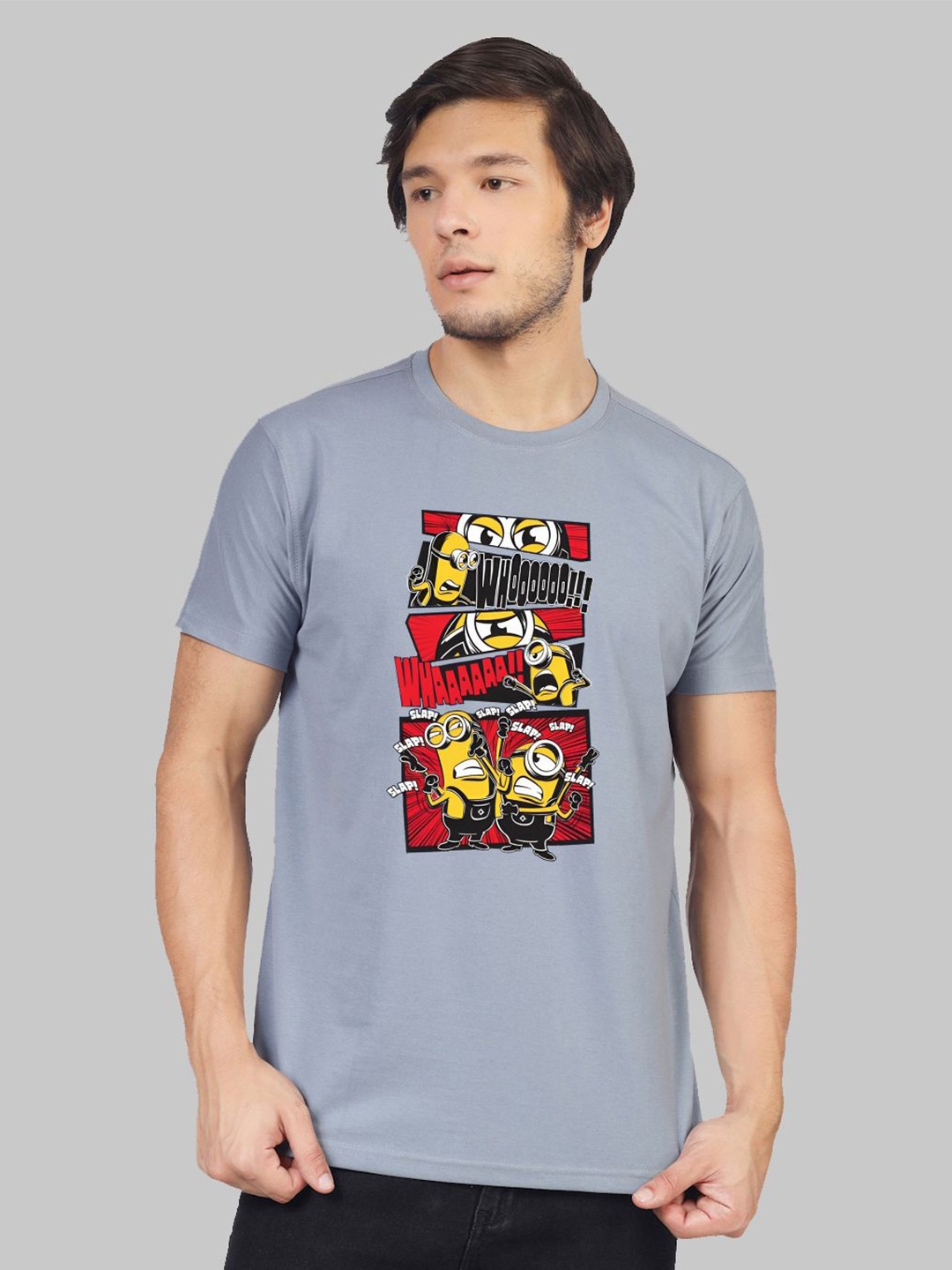 

Greylongg Yorksteadd 2076 Humour and Comic Printed T-shirt, Grey