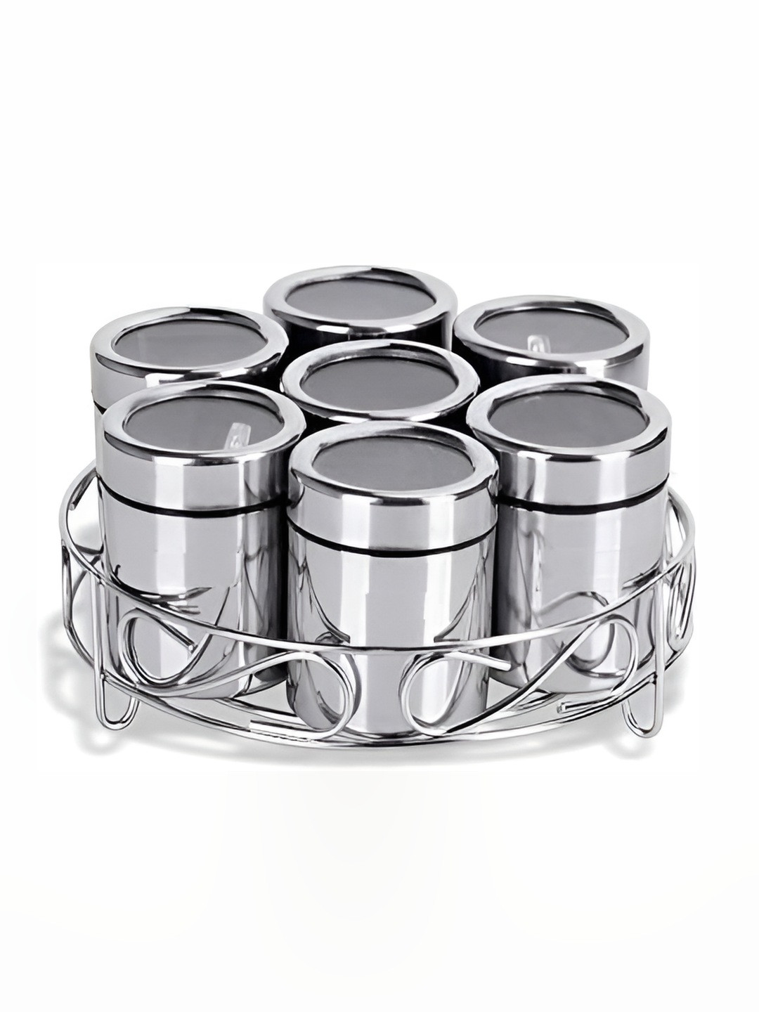 

STEEPLE Stainless Steel 7 Pieces Dishwasher Safe Spice Box With Stand
