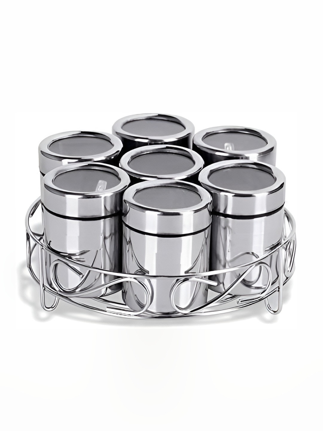 

STEEPLE 15 Pieces Stainless Steel Spice Box Set With Stand 190 ml Each