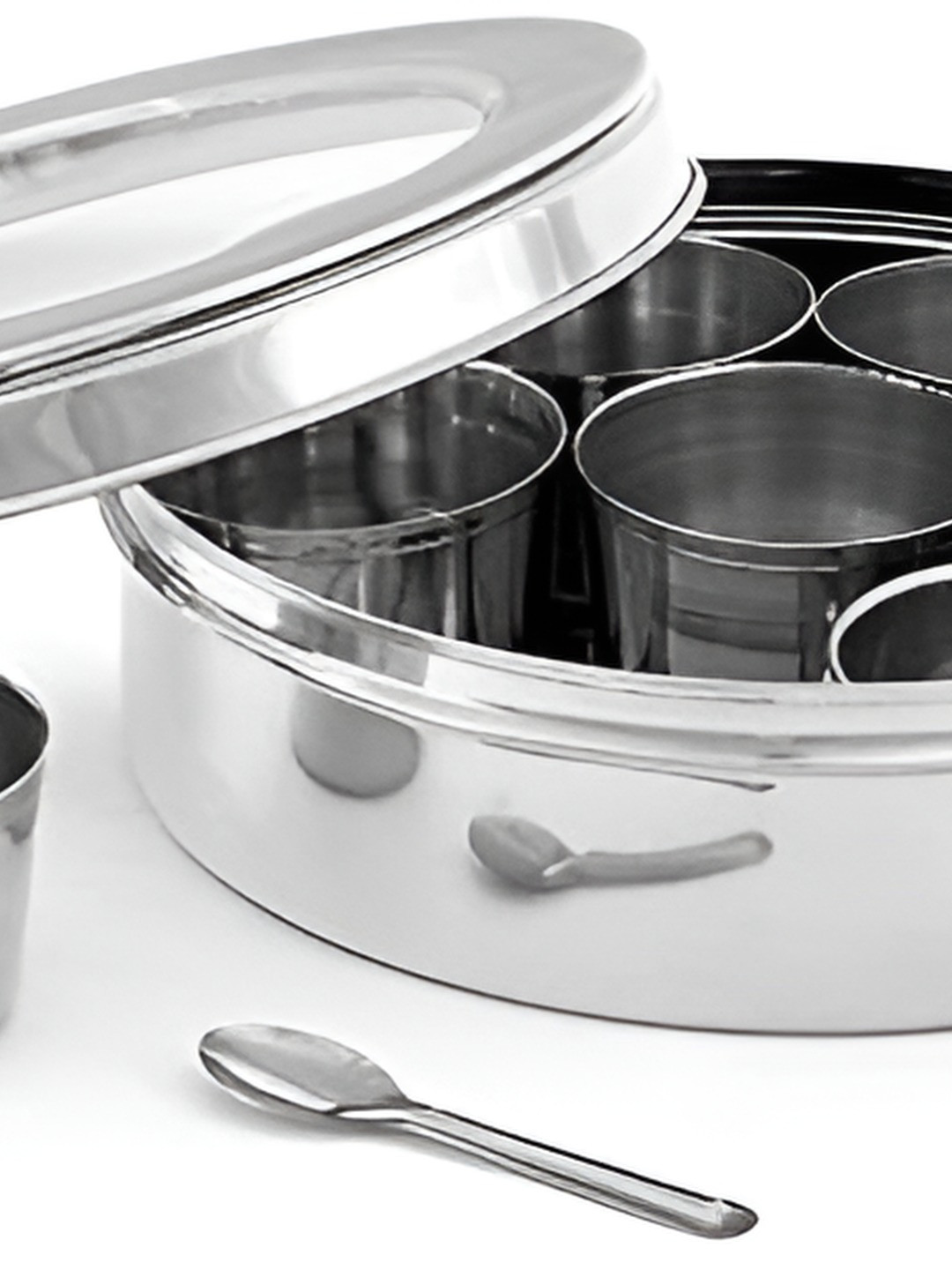 

-STEEPLE 9 Pieces Stainless Steel Spice Box Set With Spoon 1000 ML