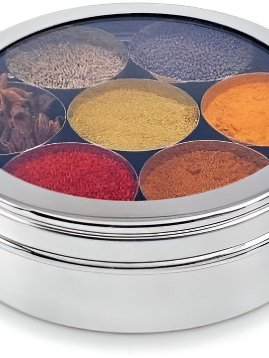 

STEEPLE Silver toned 9 Pieces Stainless Steel Spice Box Set