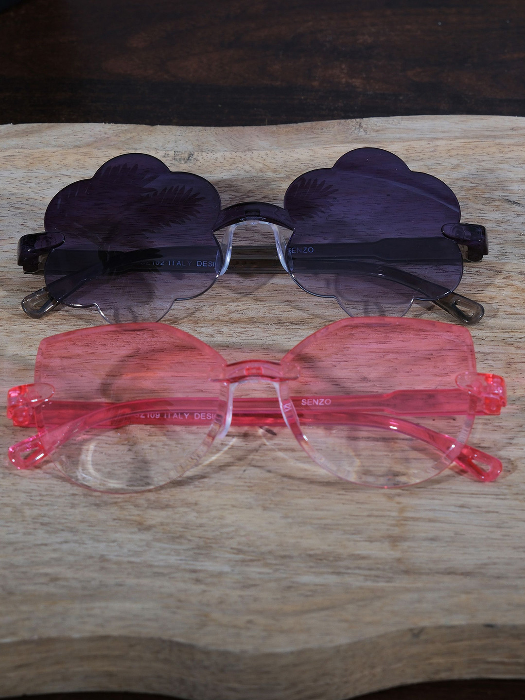 

DukieKooky Kids Set of 2 Round Sunglasses UV Protected Lens DKSG437B-429E, Black