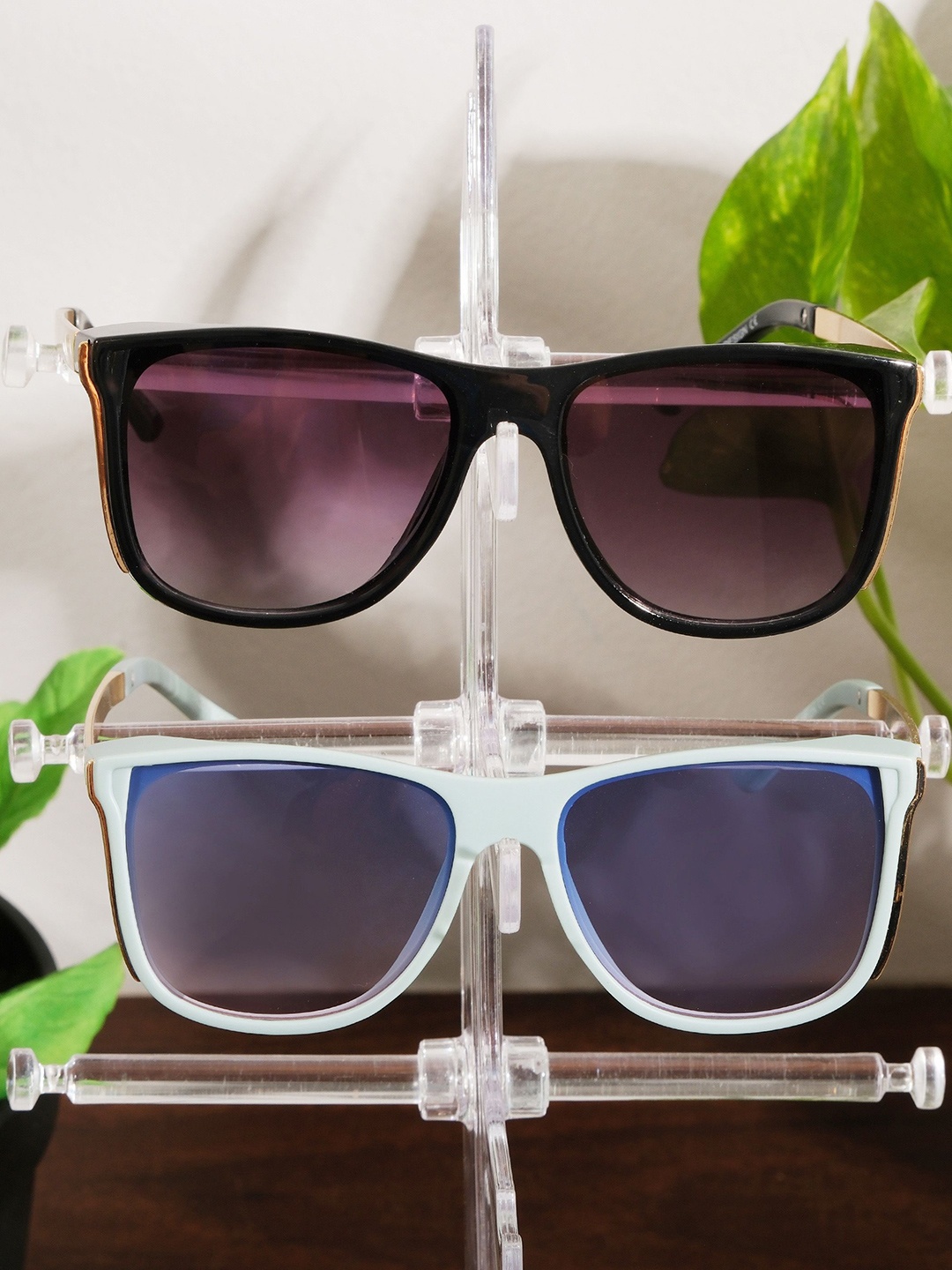 

DukieKooky Kids Set of 2 Square Sunglasses with UV Protected Lens, Purple