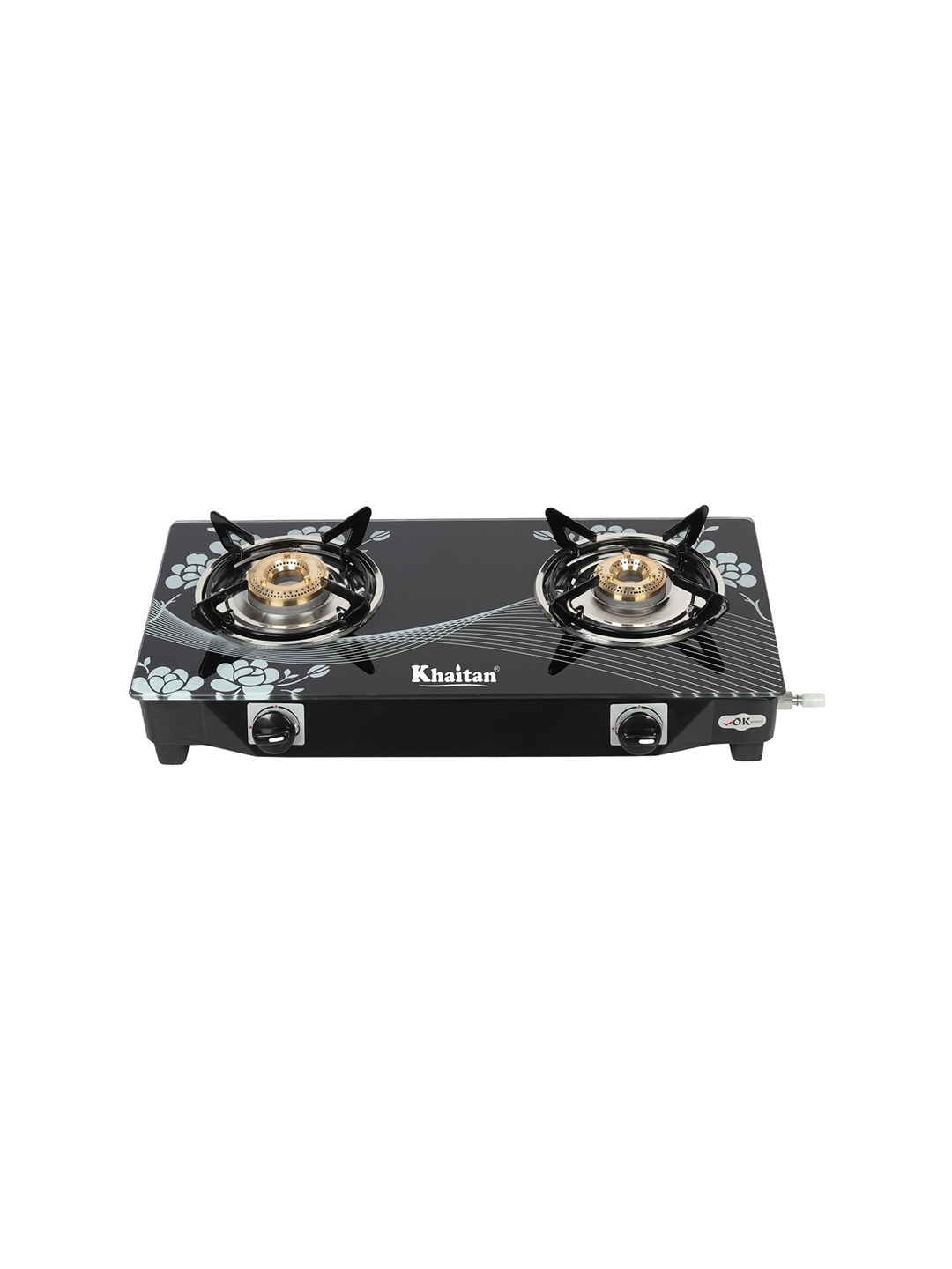 

Khaitan 2 Burners Black Glass Manual LPG Gas Stove