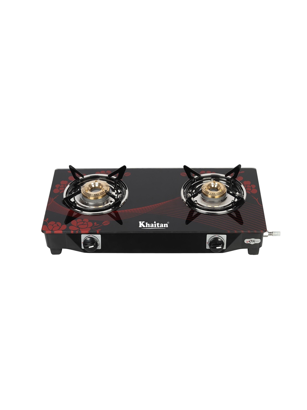 

Khaitan 2B BP-Nano Glass 2 Burners Gas Stove, Black