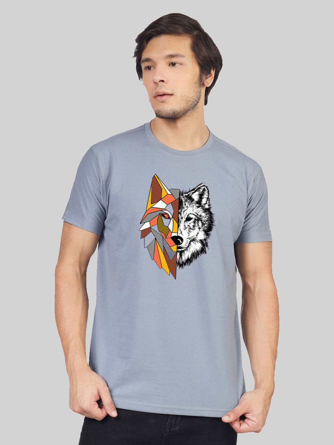 

Greylongg Yorksteadd 2076 Graphic Printed T-shirt, Grey