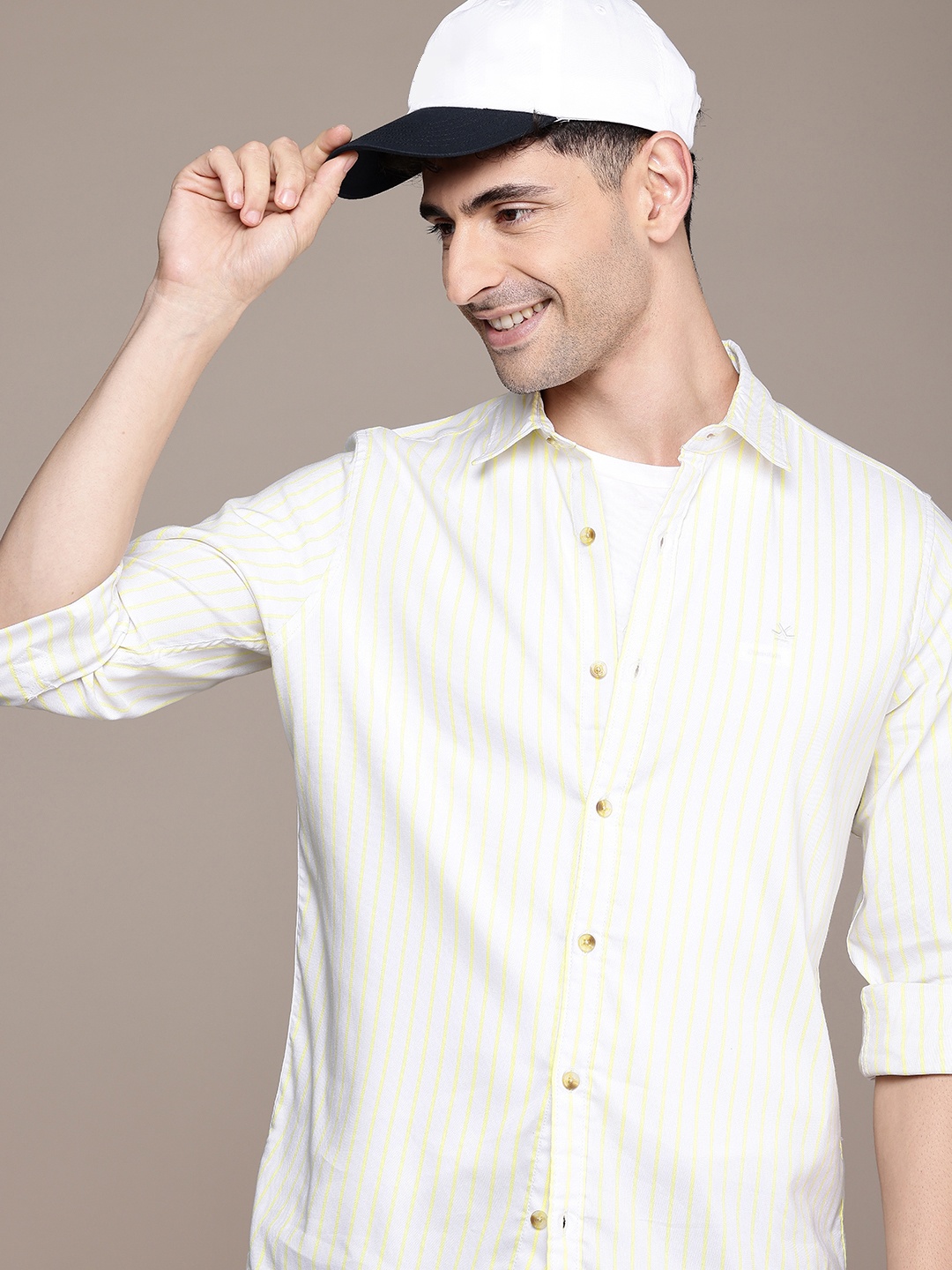 

WROGN Vertical Striped Casual Shirt, White