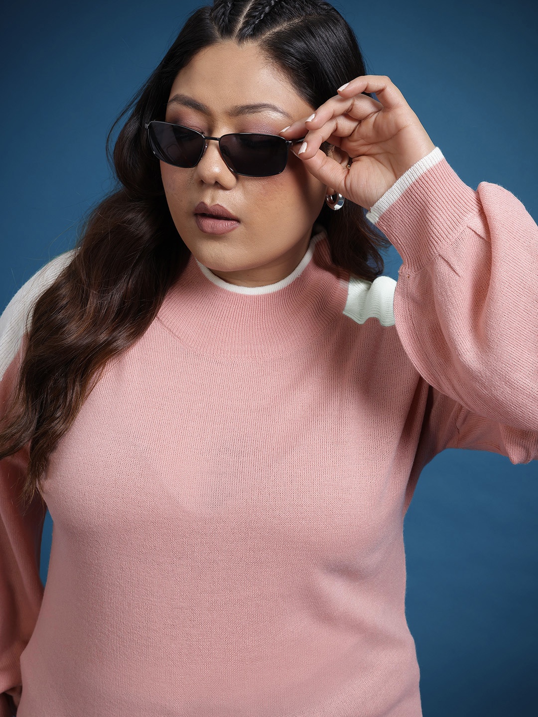 

The Roadster Life Co. Plus Size Acrylic Pullover, Pink