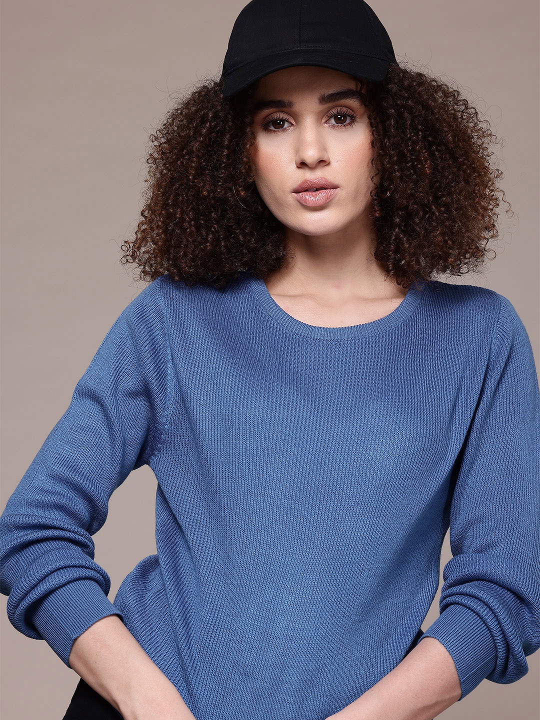 

The Roadster Lifestyle Co. Acrylic Knitted Pullover, Blue