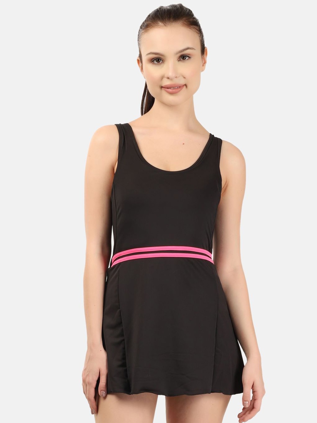 

Poftik Sleeveless Padded Swimming Dress, Black