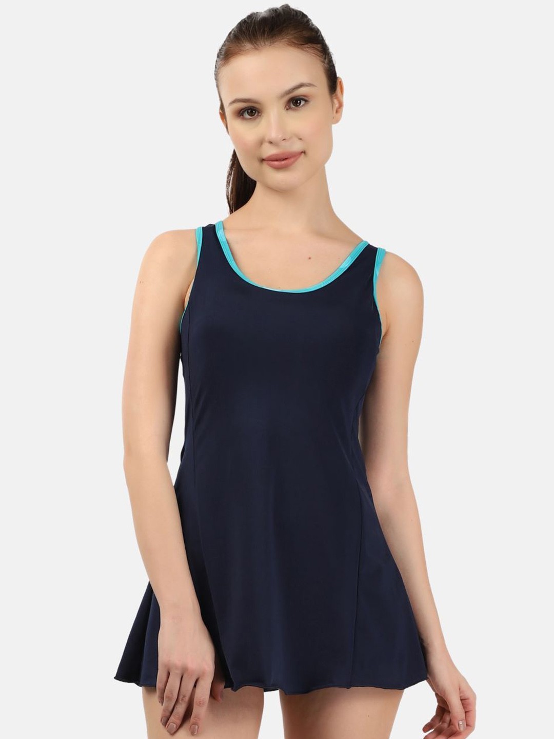 

Poftik Padded Swimming Dress, Navy blue