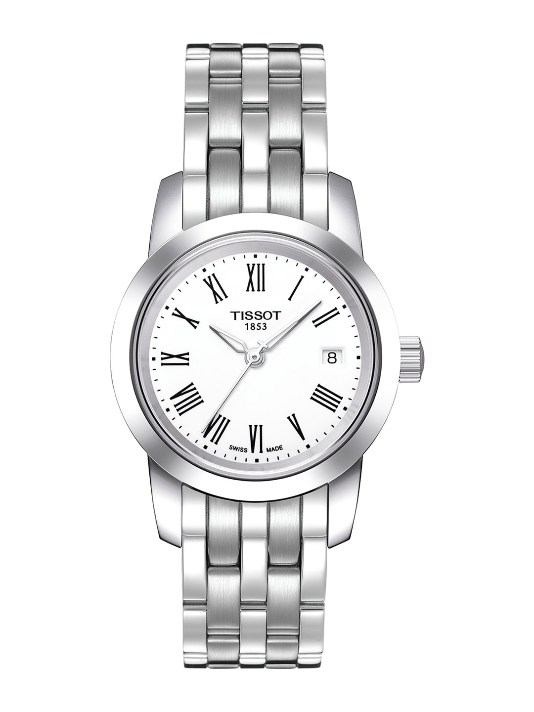 

TISSOT Women Embellished Dial & Stainless Steel Bracelet Style Straps Analogue Watch T0332101101300, White