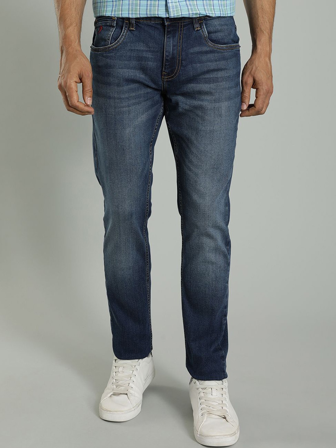 

Indian Terrain Men Kruger Skinny Fit Light Fade Clean Look Stretchable Jeans, Blue