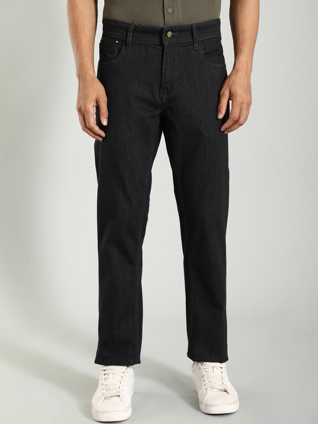 

Indian Terrain Men Brooklyn Slim Fit Clean Look Stretchable Jeans, Black