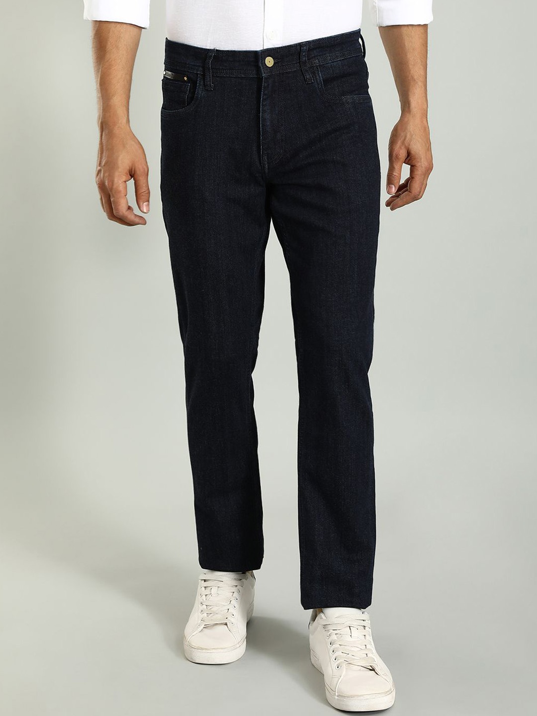 

Indian Terrain Men Brooklyn Slim Fit Clean Look Stretchable Jeans, Blue